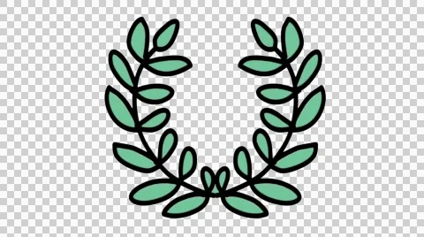 Green Leaf line drawing illustration animation sketch transparent background Stock Footage 44148828