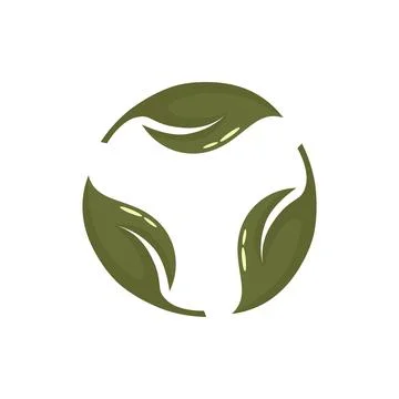 Green leaf loading leaf icon Stock Illustration