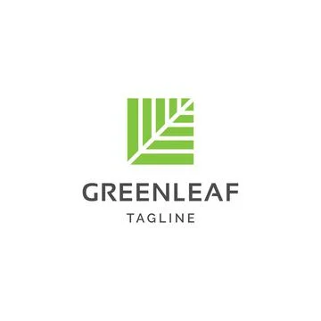 Green leaf logo design Stock Illustration