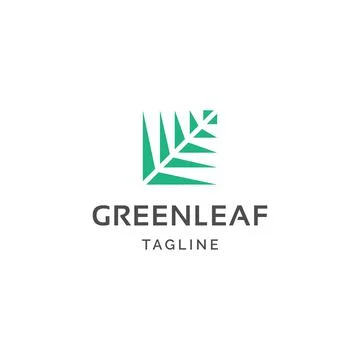 Green leaf logo design Stock Illustration
