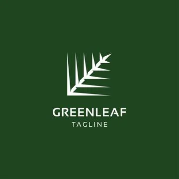Green leaf logo design Stock Illustration