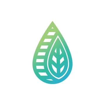 Green leaf logo design Stock Illustration