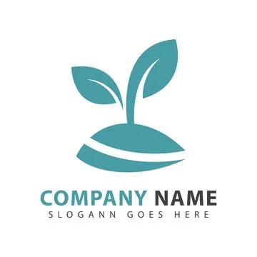 Green leaf logo design Stock Illustration