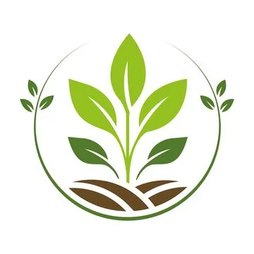 Green Leaf Logo Design Organic Nature Growth Identity Stock-Illustration