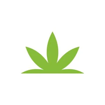 Green leaf logo, easy to draw. logo for t-shirt Stock Illustration