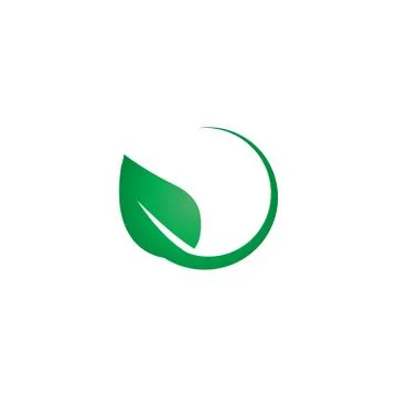 Green leaf logo icon design template Illustrazione stock