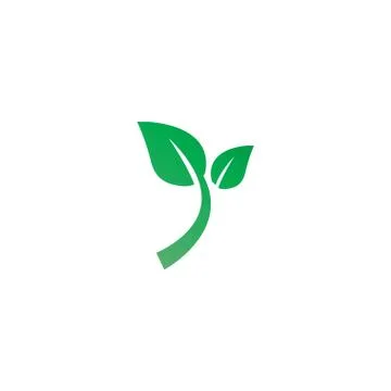 Green leaf logo icon design template Stock Illustration