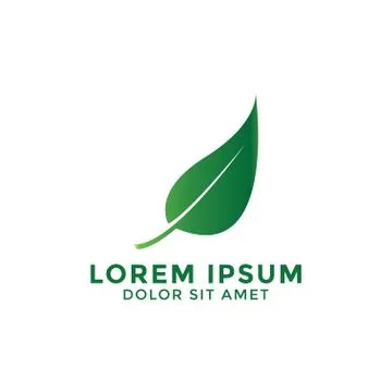 Green leaf logo icon design template vector Stock Illustration