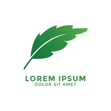 Green leaf logo icon design template vector Stock Illustration
