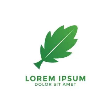 Green leaf logo icon design template vector Illustrazione stock