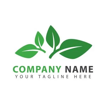 Green leaf logo Stock Illustration