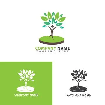 Green leaf logo Stock Illustration