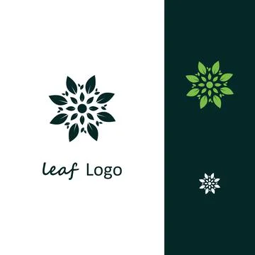 Green Leaf Logo Inspirations Template Stock Illustration