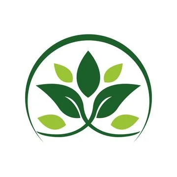 Green leaf logo Pro Vector design Illustrazione stock