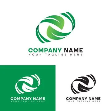 Green leaf logo vector design template Stock Illustration