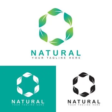 Green leaf Logo vector design template Stock Illustration