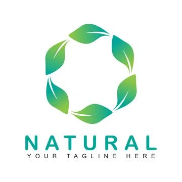 Green leaf Logo vector design Stock Illustration