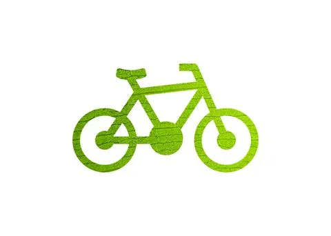 Green leaf made Bicycle Stock Illustration