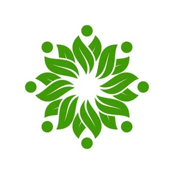 Green Leaf Mandala Design Representing Nature, Growth, and Harmony 스톡 일러스트