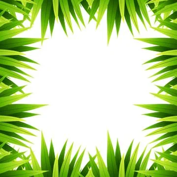 Green leaf nature border 스톡 일러스트