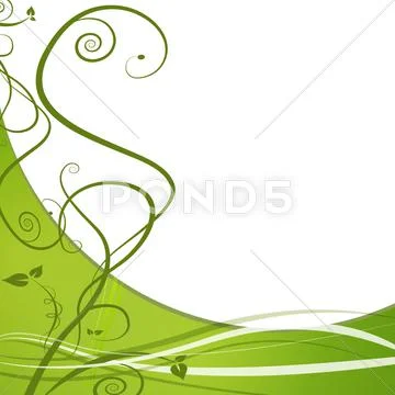 Green leaf nature vine background Stock Illustration