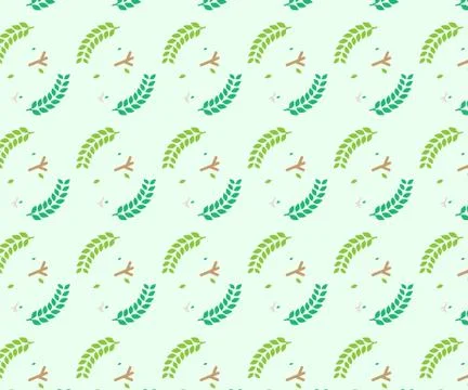 Green leaf pattern background design. Stock Illustration