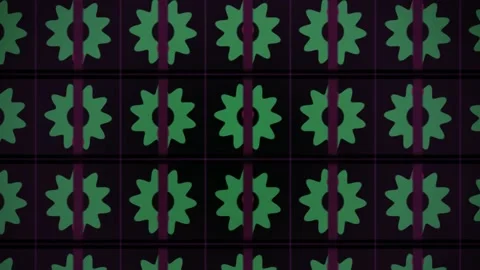 Green leaf pattern on black background. Stock Footage 334190231
