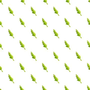 Green leaf pattern creating a seamless background design Stock Illustration