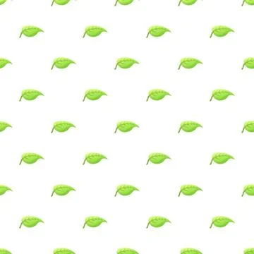 Green leaf pattern creating seamless organic background Stock Illustration