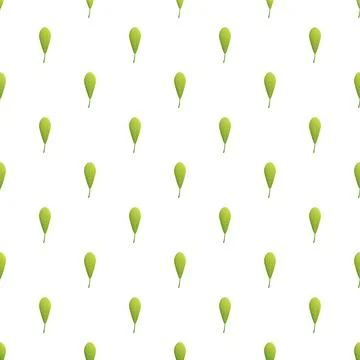 Green leaf pattern creating seamless botanical background Stock Illustration