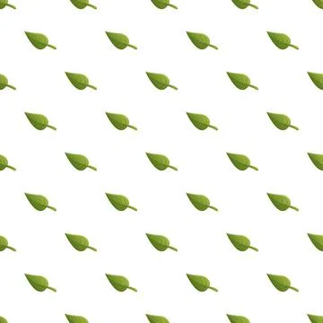 Green leaf pattern creating seamless organic background Stock Illustration