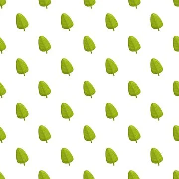 Green leaf pattern creating seamless natural background Illustrazione stock