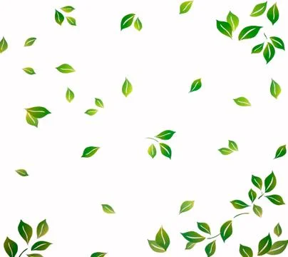 Green Leaf Pattern, Green leaves pattern background イラスト素材