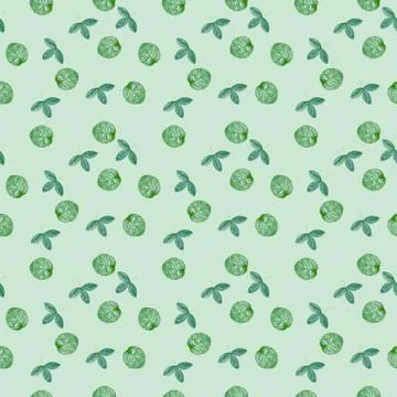 Green leaf pattern Illustrazione stock