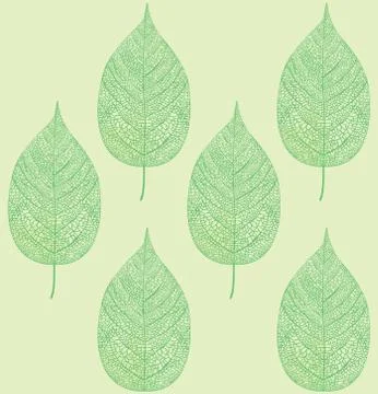 Green  leaf pattern Stock Illustration