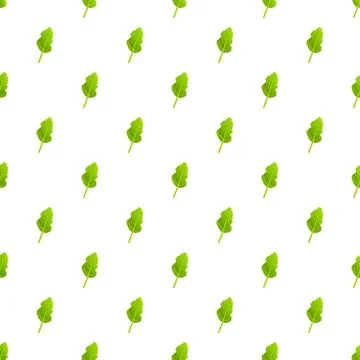 Green leaf pattern repeating simple natural background 库存插图