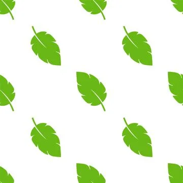 Green leaf pattern vector seamless background organic flat design nature leaf イラスト素材