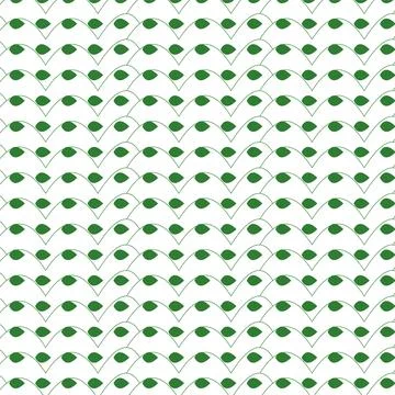 Green leaf pattern on white background Illustrazione stock