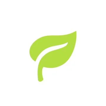 Green leaf plants icon or logo. Ecology purity and nature. Stock Illustration