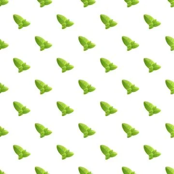 Green leaf seamless pattern for background design Stock Illustration
