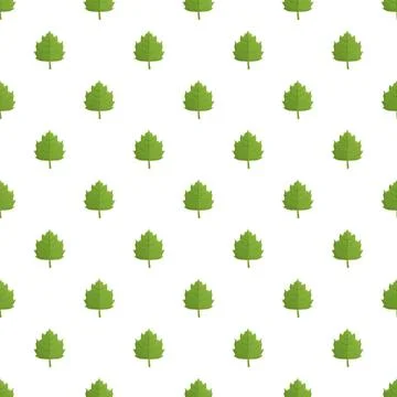 Green leaf seamless pattern with botanical nature background Stock Illustration
