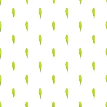 Green leaf seamless pattern creating organic background Stock Illustration