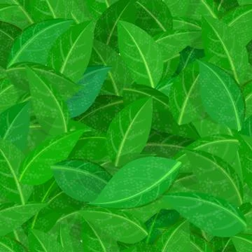 Green leaf seamless pattern Stock Illustration