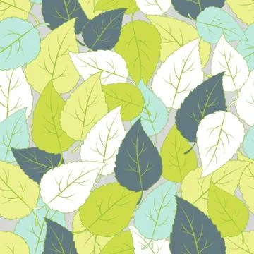 Green leaf seamless pattern. Stock Illustration