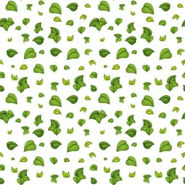 Green leaf seamless pattern Stock Illustration