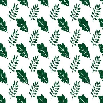 Green Leaf Seamless Pattern Stock-Illustration