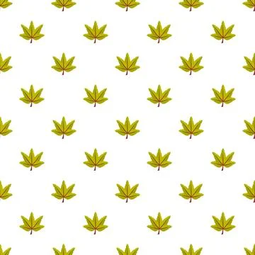 Green leaf seamless pattern with natural foliage design 스톡 일러스트