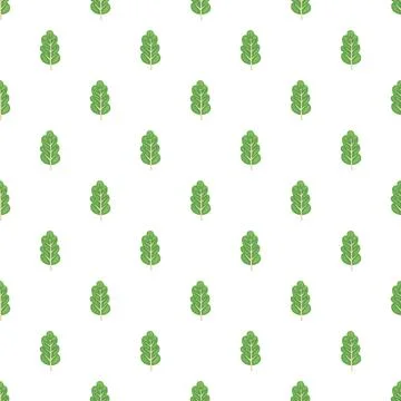 Green leaf seamless pattern with plant foliage Stock Illustration