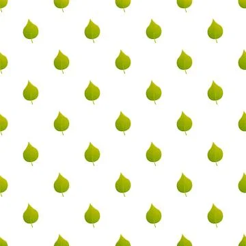 Green leaf seamless pattern with repeating foliage Stock Illustration