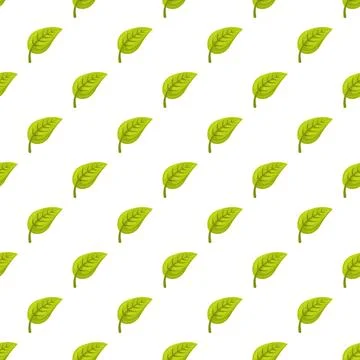 Green leaf seamless pattern with repeating foliage Stock-Illustration